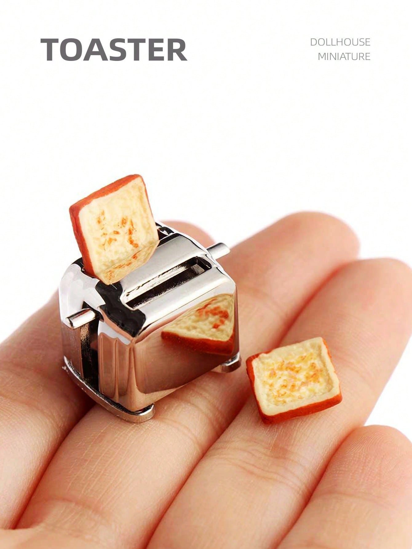 Kitchen Gadgets Best - Pemanggang Roti Miniatur Rumah Boneka 1:12,