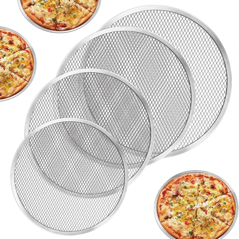 Pizza Stone Baking - Nampan panggang Pizza bulat 8/10/12/14 layar
