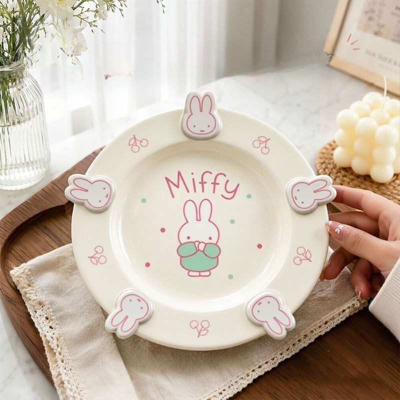 Kitchen Gadgets Gift - Piring Makan Anime Miffy Keramik Peralatan