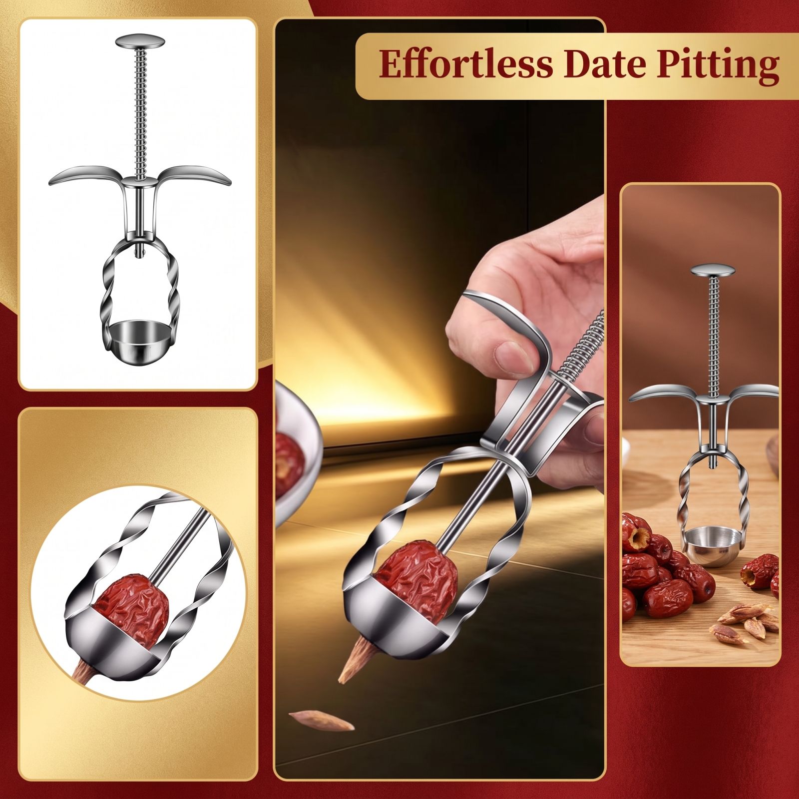 Cherry Pitter Tool - Alat Penghilang Biji Kurma Merah dari