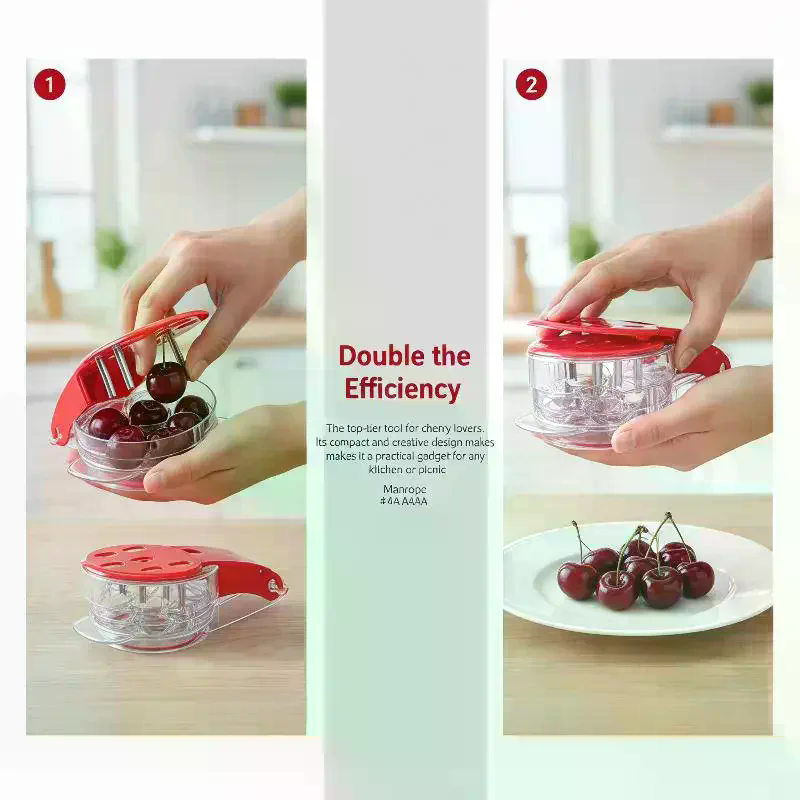 Cherry Pitter Tool - Alat Penghilang Biji Ceri 6 Slot,