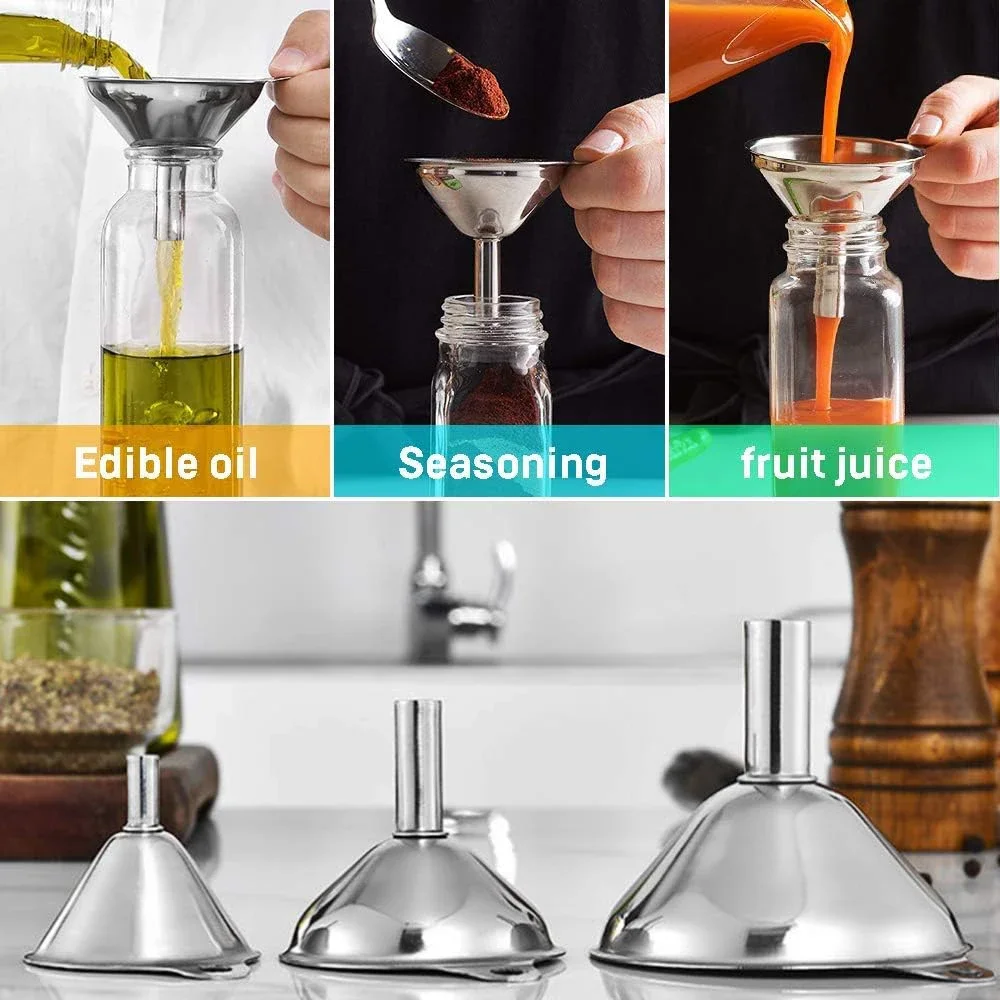 3 buah Set corong dapur baja t - Kitchen Gadgets Small ulasan dan harga